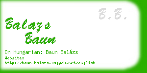 balazs baun business card